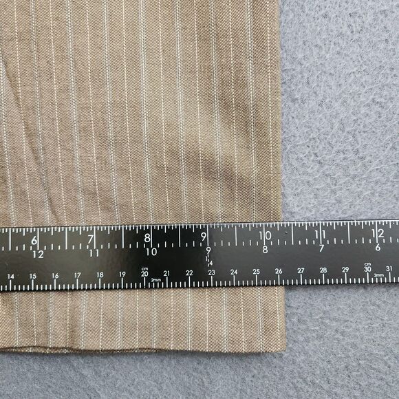 Ann Taylor LOFT Women 10P Julie Brown Pinstriped Bootcut Dress Pants - Picture 8 of 10